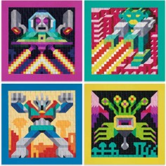 Tissage pixels Invaders - Loisirs créatifs - Djeco 2