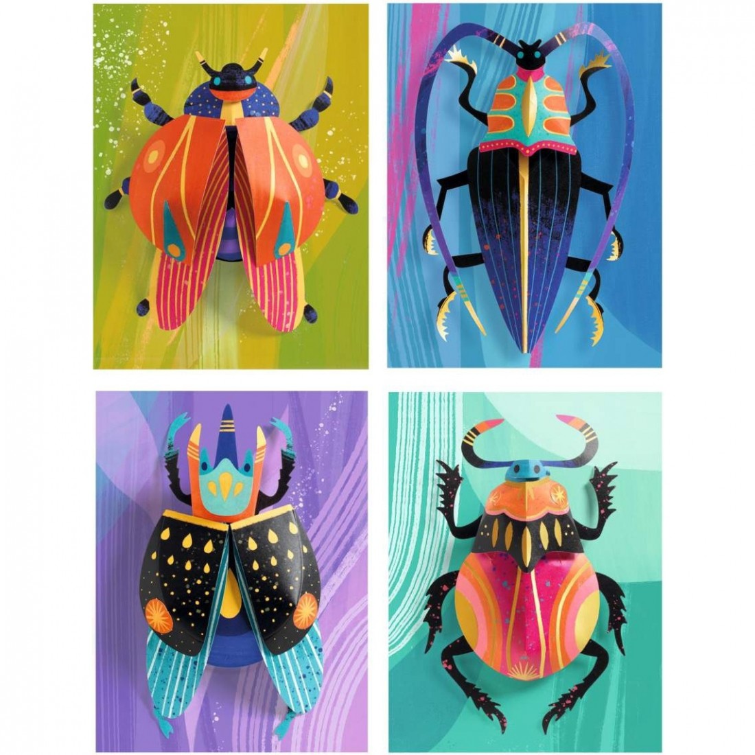 Tableaux 3D Paper bugs - Collage et assemblage insectes - Djeco