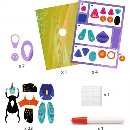 Tableaux 3D Paper bugs - Collage et assemblage insectes - Djeco