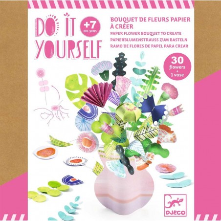 Bouquet de fleurs papier à créer - Do it Yourself - Djeco