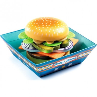 Dinette Enfant Jouet Aliment Cuisine Hamburger, avec Plateau