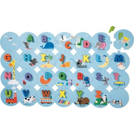 Puzzle 28 pièces : j'apprends l'alphabet - janod - Juratoys