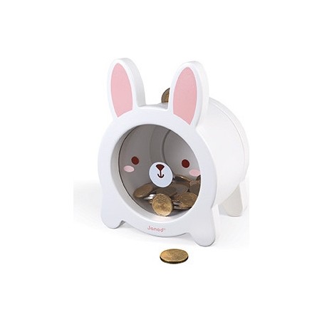Tirelire Lapin - Tirelire en bois - Janod - Juratoys