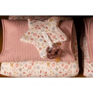 Doudou attache tétine Flowers & Butterflies - Little Dutch