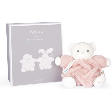 Doudou ours rose - Peluche ours moelleuse - Kaloo