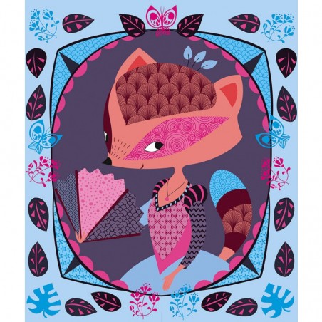 Motifs à frotter et tampons jolis animaux - Les ateliers du calme - Janod