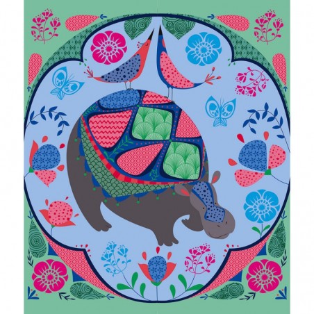 Motifs à frotter et tampons jolis animaux - Les ateliers du calme - Janod