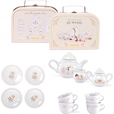 Service à thé pour enfants - Métal - Vaisselle jouet dans valise