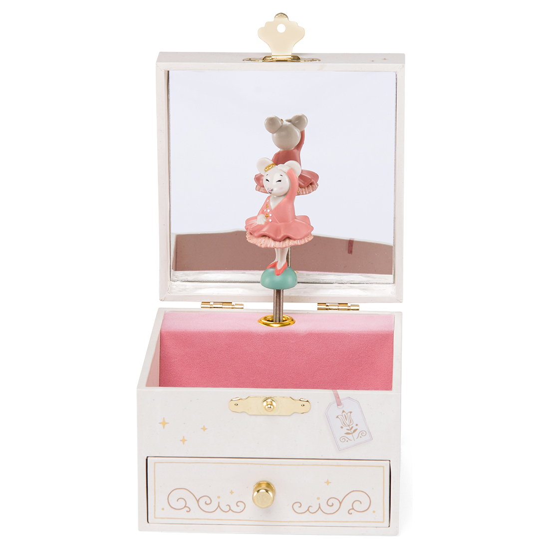 Boîte à Musique Coffret à Bijoux - Ballerine Tournante, Mélodie Boléro, Bois, Tiroirs