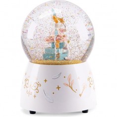 Atrumly Boule à Neige Musicale à LED Romantique En Forme De Boule à Neige Musicale En Forme De Boîte à Musique Veilleuse De Bureau Décoration De Maison Pour Enfants