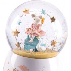 Boule à neige musicale bleue, rose et dorée avec paillettes OIA Maisons du Monde