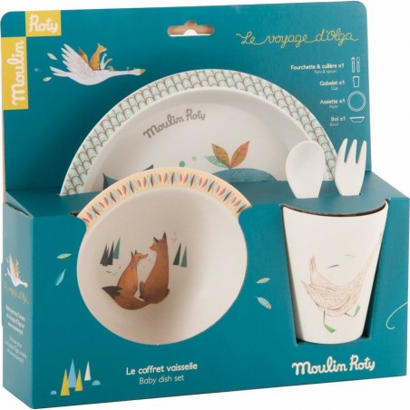 Set vaisselle Moulin Roty en bambou - Le Voyage d'Olga