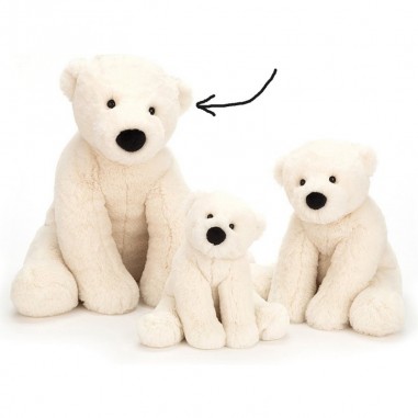 Peluche Grande Peluche Perry Ours Polaire - 36 cm - Jellycat