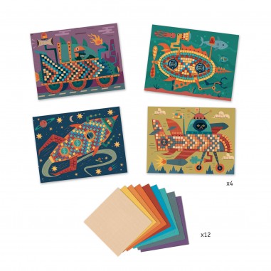 Coffret mosaïques - Les as du volant - Djeco Coffret mosaïques - Les as du volant - Djeco