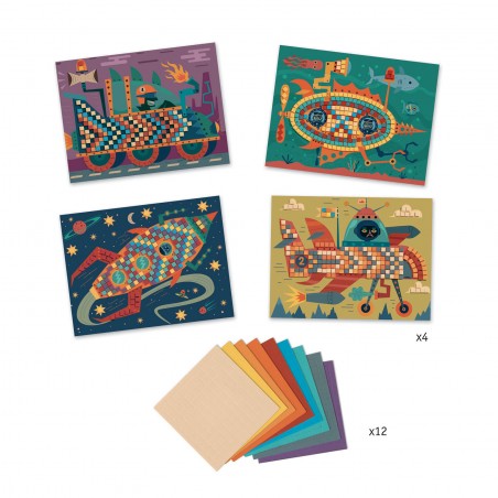 Coffret Mosaïques : Les as du volant - Djeco