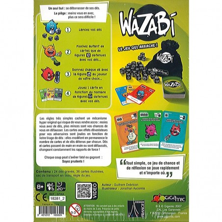 Jeu de société Wazabi - Gigamic