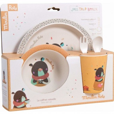 Set vaisselle ocre les jolis trop beaux - Moulin Roty Set vaisselle ocre les jolis trop beaux - Moulin Roty