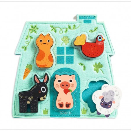 Puzzles bois relief Mouki - Djeco