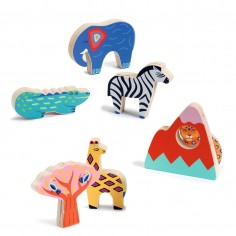 Puzzles bois relief Savana Story - Djeco 2