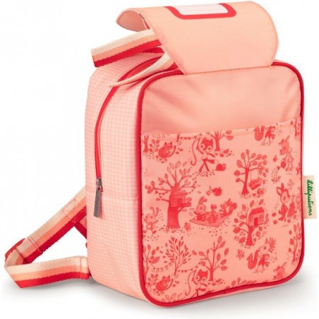 Sac à dos rose et blanc avec les jolies oreilles de Lena la licorne - Lilliputiens
