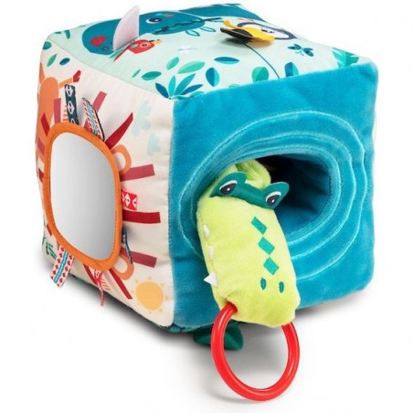 Cube d'activités en tissu avec boîtier musical retirable - Lilliputiens