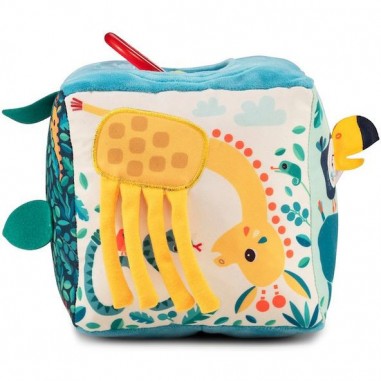 Cube d'activités en tissu avec boîtier musical retirable - Lilliputiens