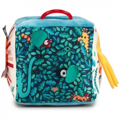 Cube d'activités en tissu avec boîtier musical retirable - Lilliputiens