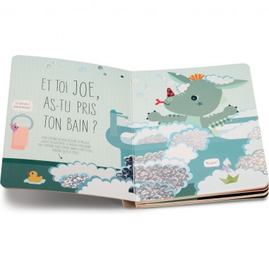 Livre d'apprentissage Fr en carton sur le rituel du coucher - Lilliputiens