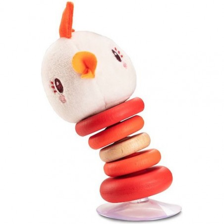 Hochet Paulette la poulette à fixer avec ventouse - Lilliputiens