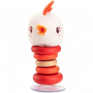 Hochet Paulette la poulette à fixer avec ventouse - Lilliputiens