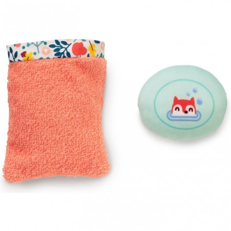 Cape de bain avec savonnette pour poupon 36cm - Lilliputiens