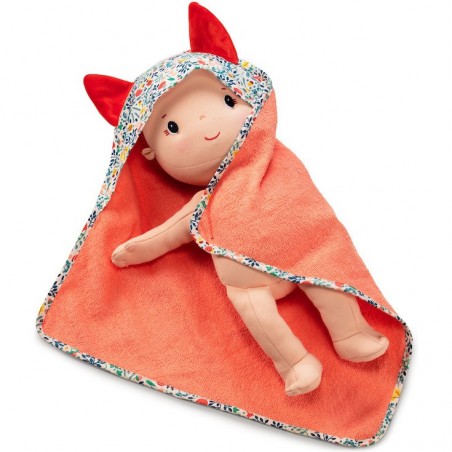 Cape de bain avec savonnette pour poupon 36cm - Lilliputiens