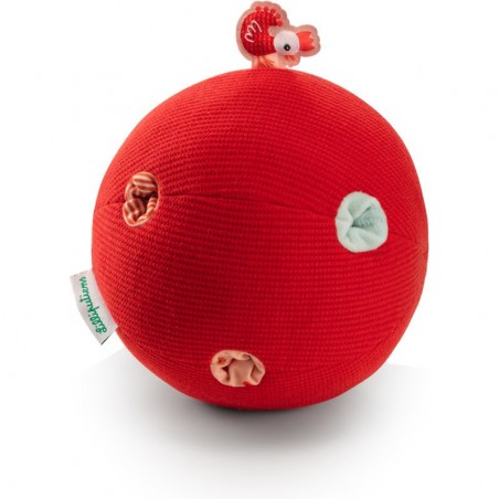 Balle d'activité Paulette la poulette avec hochet à l'intérieur - Lilliputiens