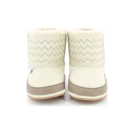 Chaussons bottines fourrés en cuir nubuck