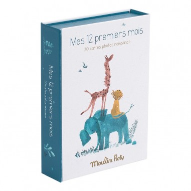Cartes Mes 12 premiers mois Sous mon baobab (30 cartes) - Moulin Roty