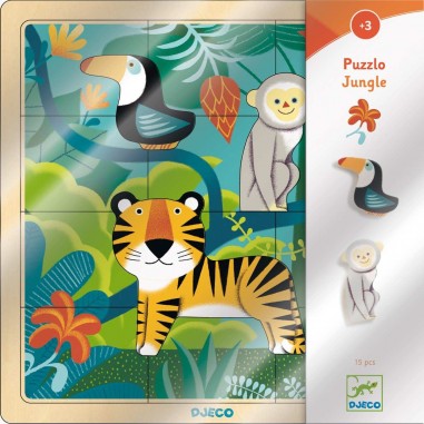 Puzzles Primo Dans la jungle - Djeco - Un jeu Djeco - BCD Jeux
