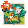 Puzzle cadre 15 pièces : Puzzlo Jungle - Djeco