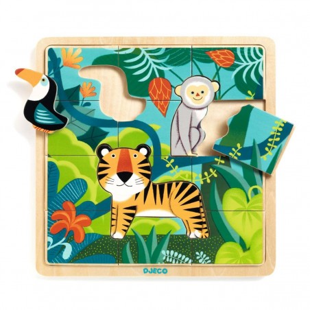 Puzzle - Puzzlo Jungle - sur la boutique - Djeco