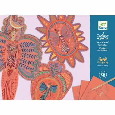 Tableaux à gratter Anges - Un jeu - Djeco