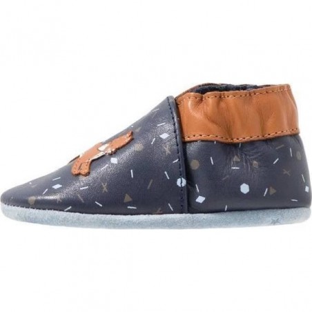 Chaussons en cuir souple Game Run Marine