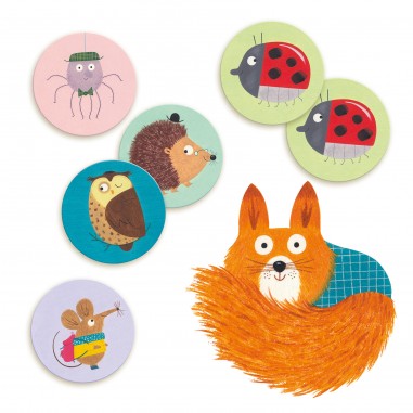 Mémo animaux couleur 32 pièces - jeu éducatif enfant - Djeco