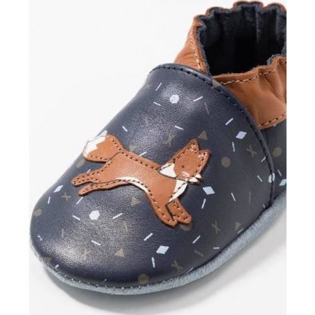 Chaussons en cuir souple Game Run Marine