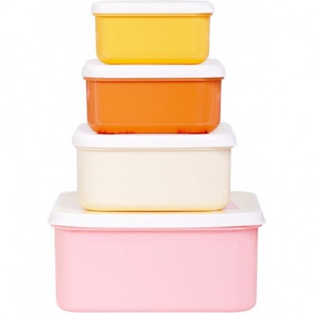 4 boites à goûter Arc en ciel - Lunch box pour enfant - A Little Lovely Company