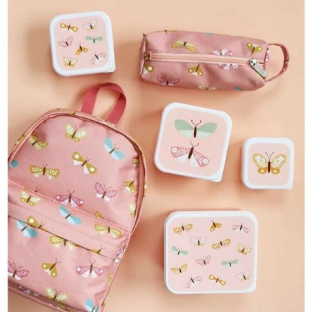 4 boites à goûter Papillons - Lunch box - A Little Lovely Company