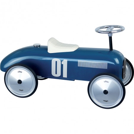 Porteur voiture vintage bleu pétrole - Liv gratuite - Vilac