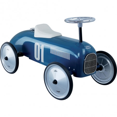 Porteur voiture vintage bleu pétrole - Liv gratuite - Vilac