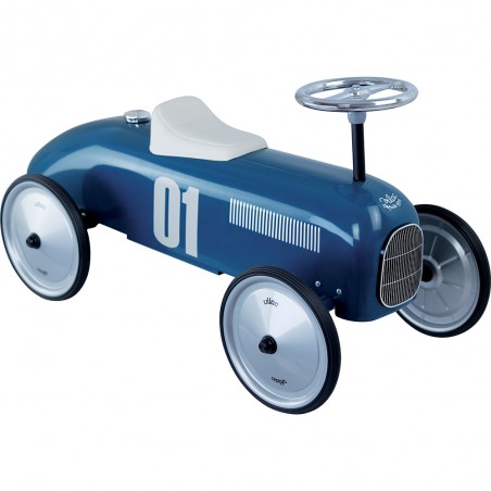 Porteur voiture vintage bleu pétrole - Liv gratuite - Vilac