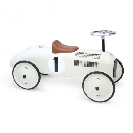 Porteur voiture vintage blanc crème - Liv gratuite - Vilac