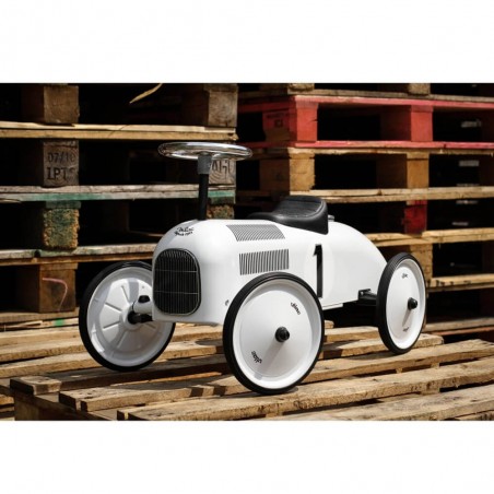 Porteur voiture vintage blanc crème - Liv gratuite - Vilac