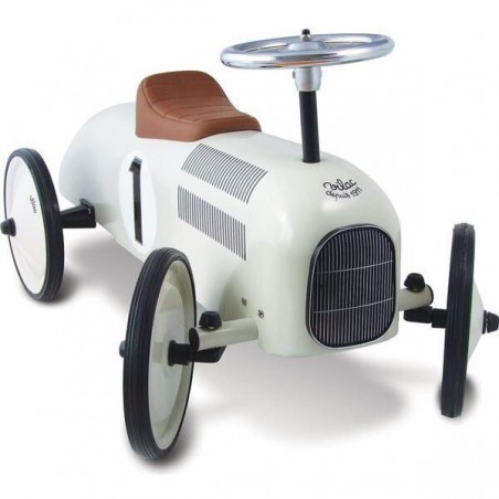 Porteur voiture vintage blanc crème - Liv gratuite - Vilac